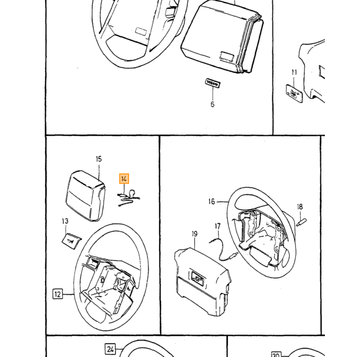 Volvo SLIP CONTACT Equipamiento de vehículo: para vehículos con airbag Volvo repuesto no 1387738