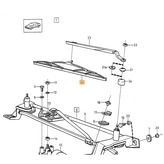 Conjunto de hojas de limpiaparabrisas para Volvo 440 460 480 740 760 780 940 960 S90 V90 (-1998)