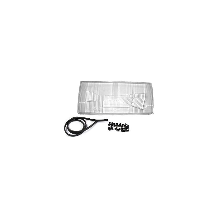 Volvo Cristal faro 740+760 1984-1989 izquierdo 36x15 5cm cristal faro 740 760 Volvo repuesto no 1392836