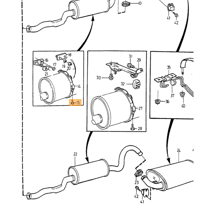 Abrazadera de montaje de escape Volvo para SAAB VOLVO 850 9-3 I 98-03 9-3 II 03-15 900 II 94-98 960 S70 S90 I -98 V70 I -00 Número de pieza de Volvo 1397897