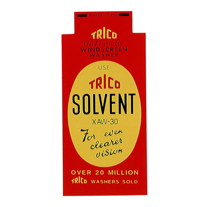 Sticker inchTrico solvent etcinch rood/wit