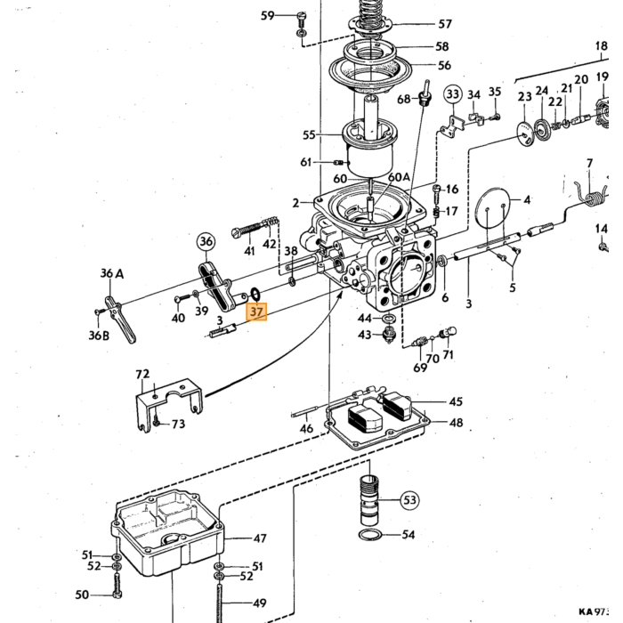 Volvo Anillo de goma carburador Stromberg B20+B30 compensación de temperatura exterior Volvo repuesto no 237378