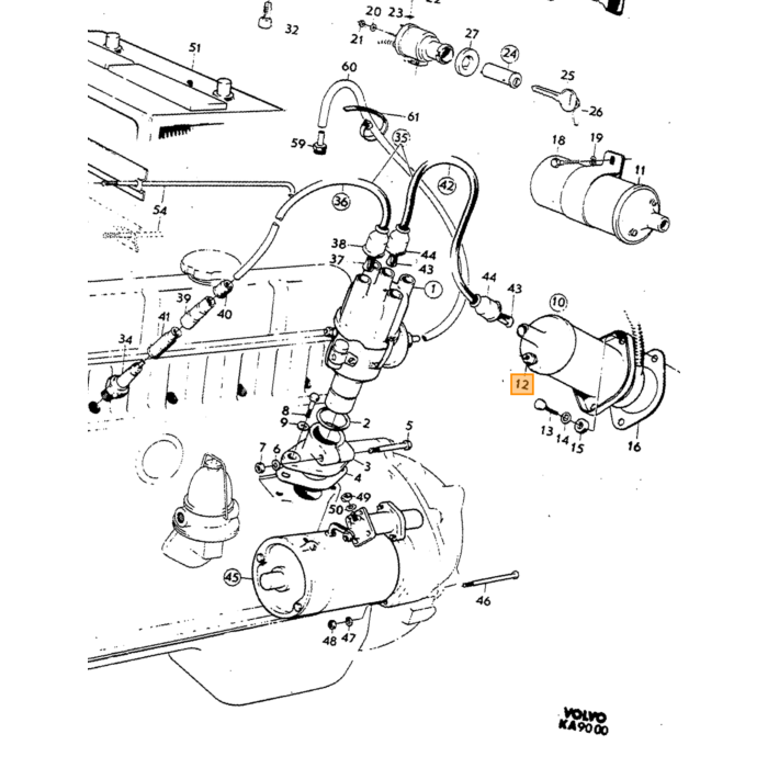 Volvo Rotor B16+B18 tipo antiguo +B20E +B20F+B20B Volvo repuesto no 240305
