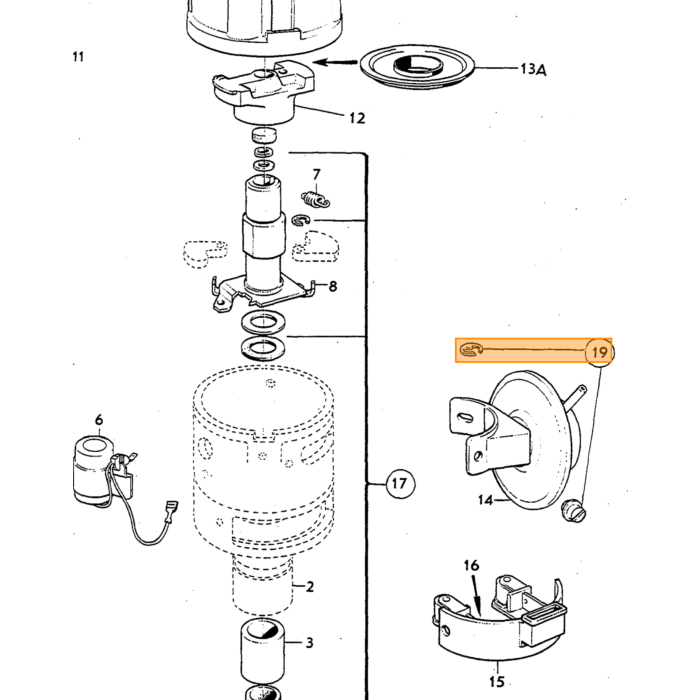 Conjunto de reparación de distribuidor de corriente Volvo BOSCH 238851, número de pieza Volvo 241659