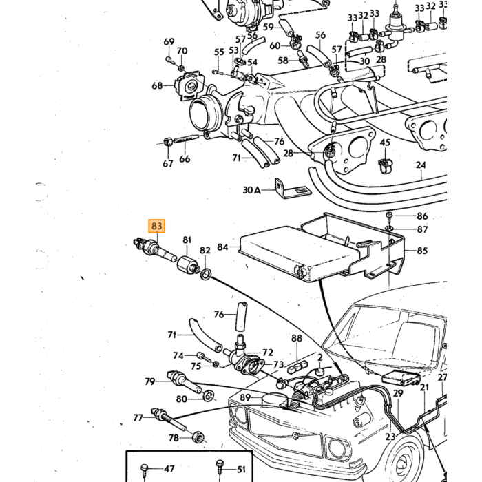 Volvo Temperatura tiempo transmisión B20=30EF ver número 462632 0280 130 014 Volvo repuesto no 243130