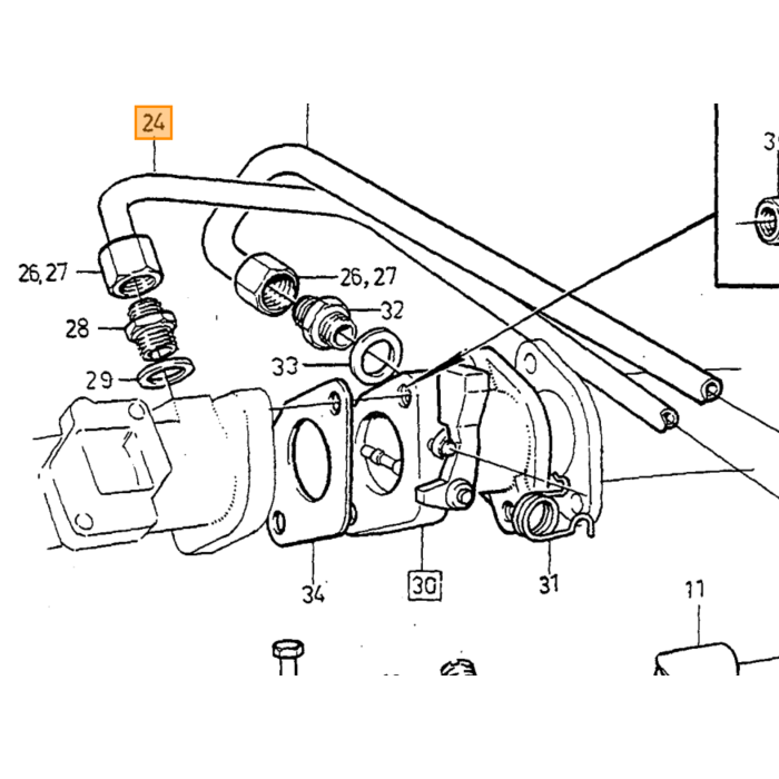 Volvo Tubería de conexión Volvo repuesto no 269990