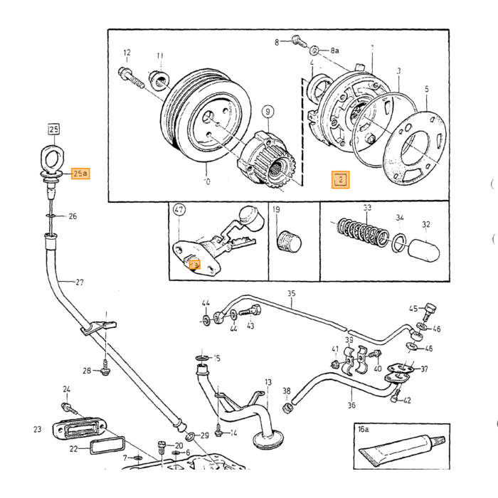 Conjunto de Juntas de Bomba de Aceite Volvo para Volvo 850 960 S90 V90 C70 S70 V70 XC70 S40 V40 S80, kit de sellado Volvo, número de pieza Volvo 271439.