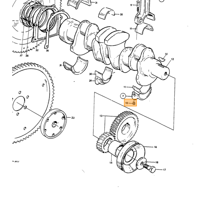 Conjunto de cojinetes Volvo para B18+B20+B19+B21+B23 0.030, número de pieza Volvo 276701