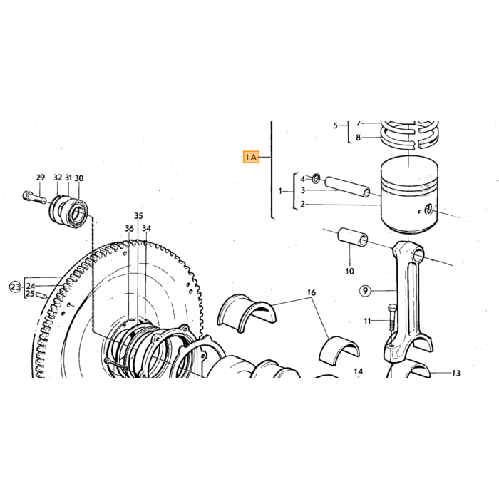 Conjunto de cojinetes Volvo para B18+B20+B19+B21+B23 0.030, número de pieza Volvo 276701