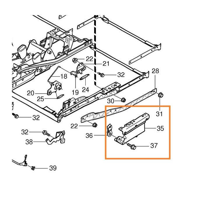 Producto Volvo soporte xc90 derecho 3a fila de asientos montaje inferior Volvo número de pieza 30675262