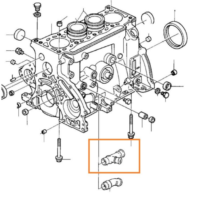 Motor de tubo Volvo para Volvo 440 460 480 1.7 1.8, número de pieza de Volvo 3462646