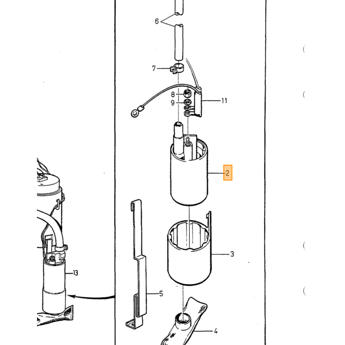 Volvo Bomba de combustible Bomba de combustible primaria 240+260+740+760+940+960 1984-1990 1389721 (en tanque) 760 740 240 260 Volvo repuesto no 3507436