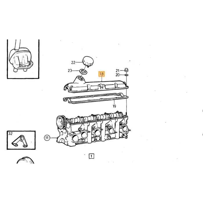 Volvo Tapa de válvula negra B200 B230 240 245 740 760 940 960 780 Volvo repuesto no 3514361
