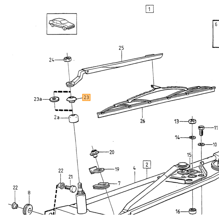 Volvo Brazo del limpiaparabrisas 740 760 940 960 S90 V90 Volvo repuesto no 3538307