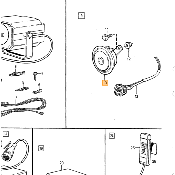 Unidad de Control Volvo con alarma, control remoto y sensor de alarma con pegatinas 3542744 para Volvo 850, número de pieza Volvo 3542744