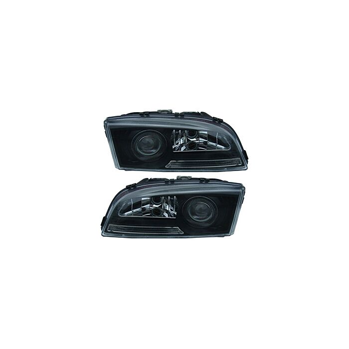 Conjunto de Faros Negros de Estilo USA para Volvo, Izquierdo y Derecho, para VOLVO S70 V70 I -00, número de pieza de Volvo 35430190.