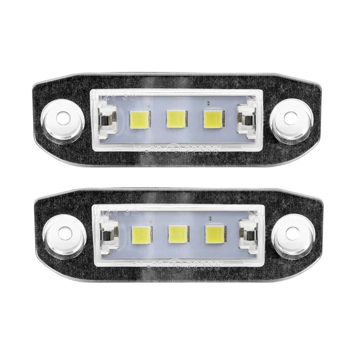 Iluminación LED para placa de matrícula Volvo 6000K 1 par C70 S40 S60 S80 V50 V60 V70 XC60 XC70 XC90 Número de pieza de Volvo 35435006