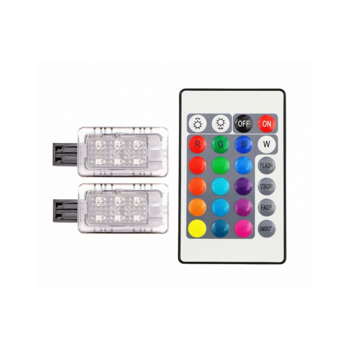 Lámpara Instalable Volvo RGB LED 1 par S60 S80 V40 V60 V70 XC60 XC70 Número de pieza de Volvo 35435024