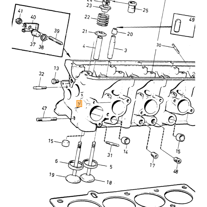 Volvo guía de válvula 240 740 760 780 940 960: tipo de motor Volvo repuesto no 3547603