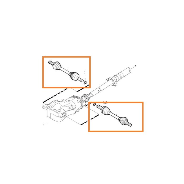 Eje de transmisión de intercambio trasero para Volvo XC70 2007-2012, compatible con izquierda y derecha, número de pieza Volvo 36000931