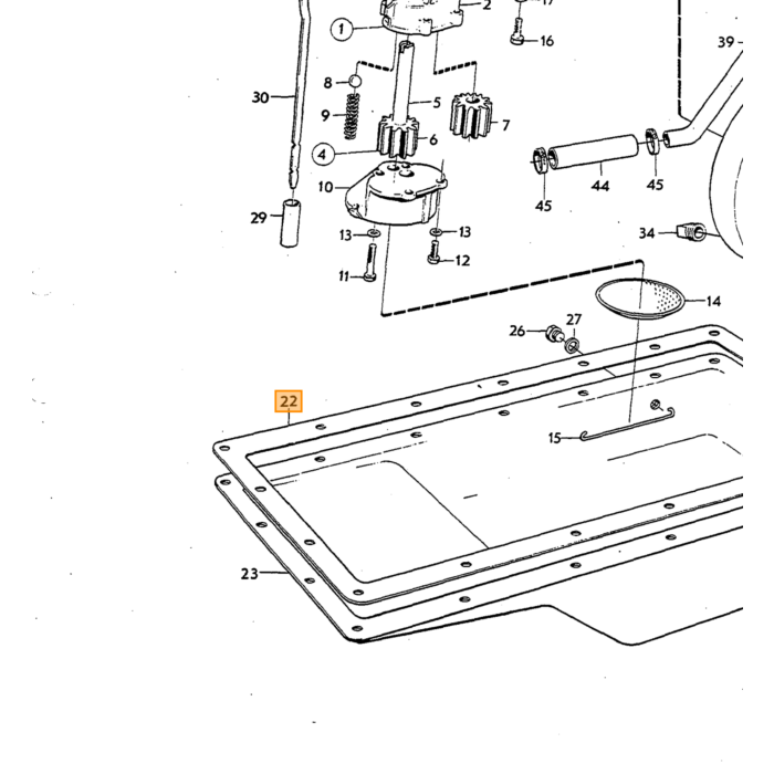 Volvo Gasket replaced by 270628 Volvo repuesto no 418262