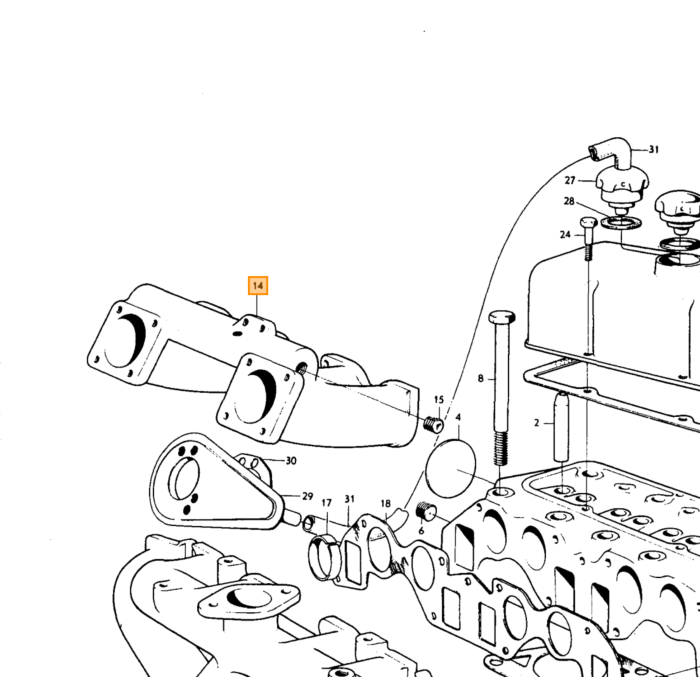 Volvo Colector de inducción B18B Amazon + PV544 + P1800 Volvo repuesto no 418910