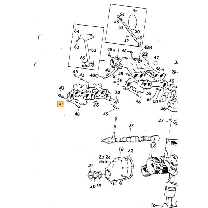 Volvo Revestimiento colector grueso tipo B18+B20+B30+B19+B21+B23+B200+B230 diam 20x8.5 4.2mm espesor Volvo repuesto no 419401