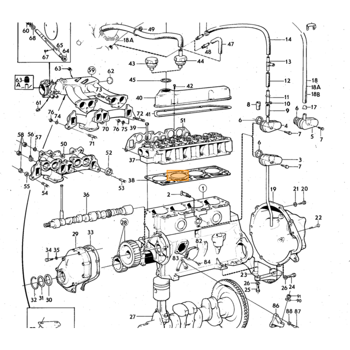 Volvo Revestimiento colector grueso tipo B18+B20+B30+B19+B21+B23+B200+B230 diam 20x8.5 4.2mm espesor Volvo repuesto no 419401
