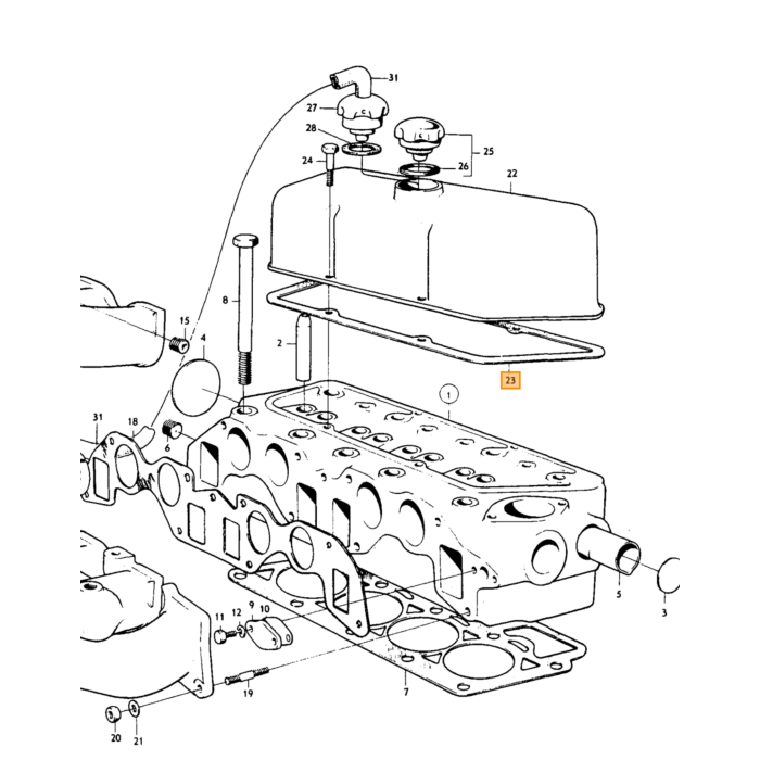Volvo Gasket valve cover B18_B20  for aluminium valve cover For Volvo Volvo repuesto no 419678ALU