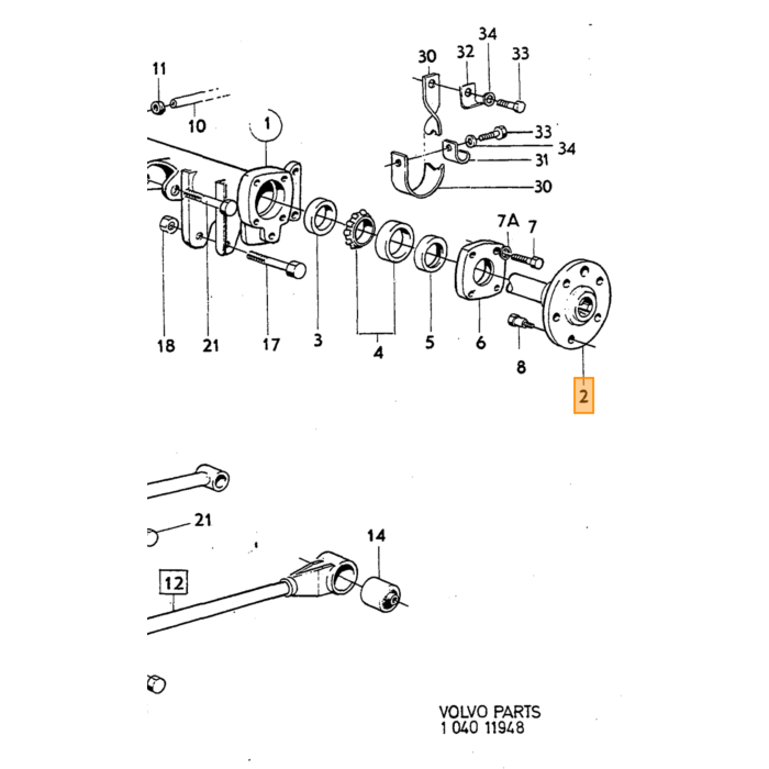Volvo Muelle trasero P1800ES Chnr 3054+ Amazon -1966 38cm alto Volvo repuesto no 653163