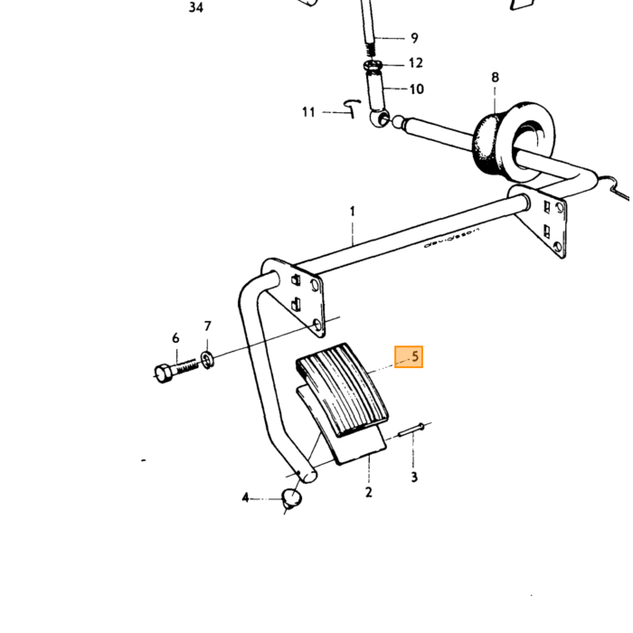 Volvo Acelerador de caucho PV444+PV544 +DUett+Amazon+140+164 Volvo repuesto no 660533