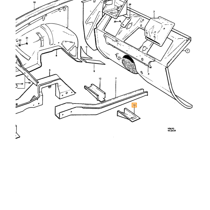 Volvo Muelle plato eje trasero 220 Amazon kombi Volvo repuesto no 660873