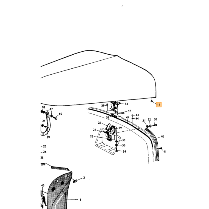 Chasis de Volvo, panel lateral izquierdo para montaje delantero PV 544 PV444, pieza de Volvo número 661094