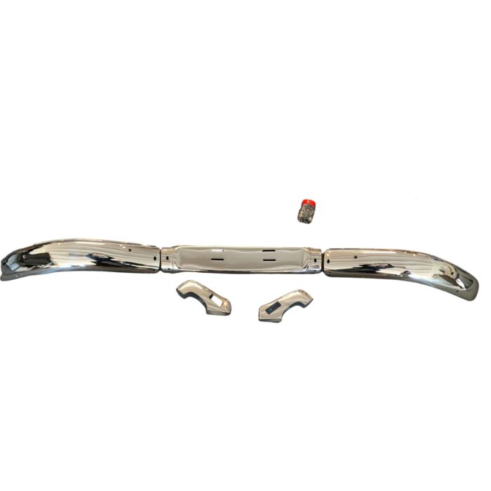Volvo Parachoques PV544+Duett delantero completo incl rosetas acero inoxidable Volvo repuesto no 661697SET
