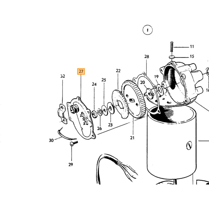 Volvo Motor limpiaparabrisas de contacto de arrastre Prestolite+Autolite 12V Amazon+P1800 Volvo repuesto no 662627
