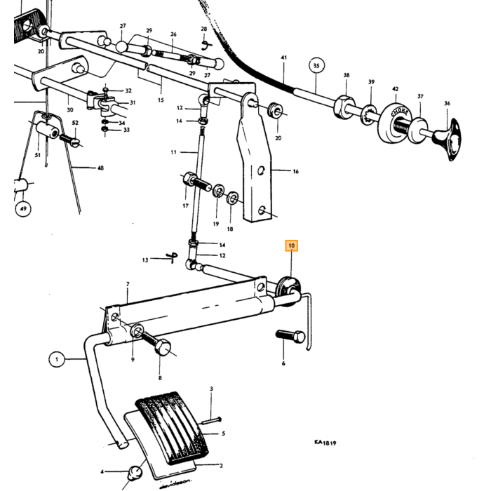 Volvo Arandela de goma varilla de gas Amazon+P1800(carb) P1800 S Volvo repuesto no 663052