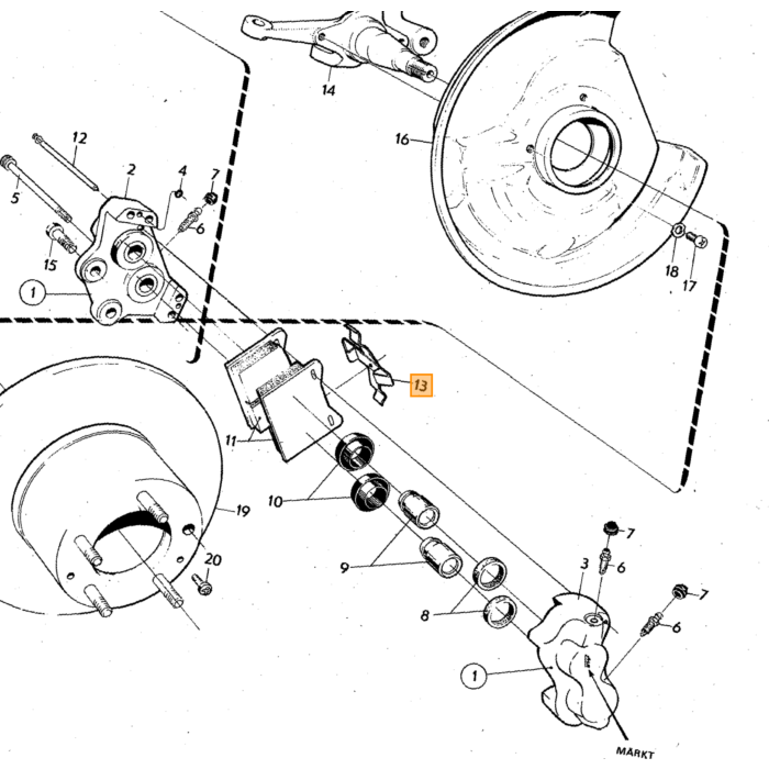 Conjunto de montaje de freno de mano y girling Splitplen con cable de freno de mano para Volvo 140 164 240 260 740 760 780 940 s90 V90 V70 V70XC