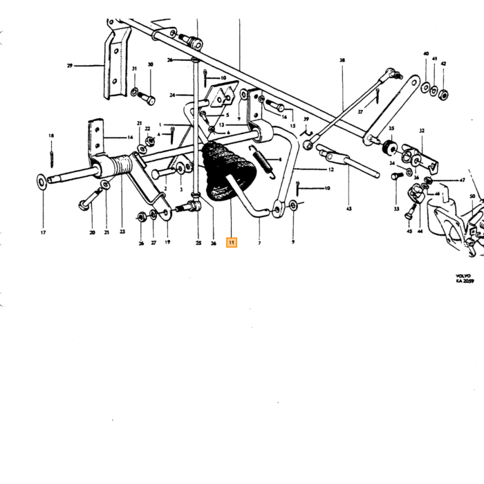 Volvo Varilla de gas de bus de nylon Amazon+140 +P1800+varilla de cambio automático BW35+BW55+AW55 240+740+260+760 (381704) Volvo repuesto no 666143