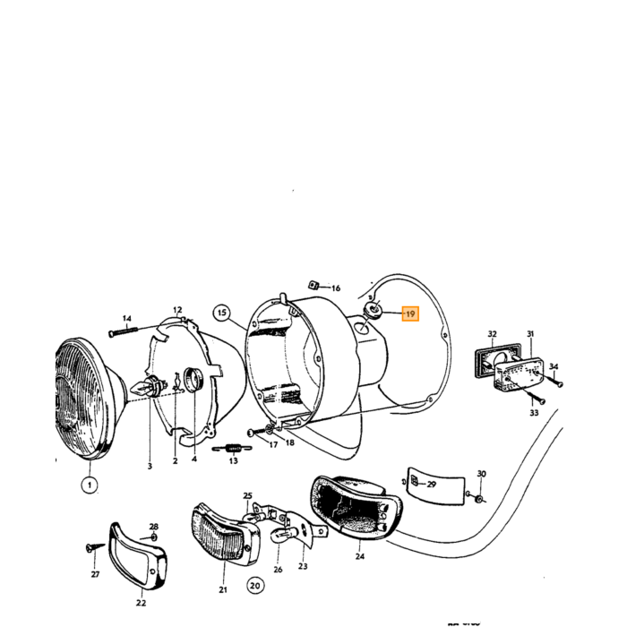 Volvo Enchufe de faro con cable con arandela de goma (974685) 11 5-20 5 mm amazon(88273) Volvo repuesto no 667512