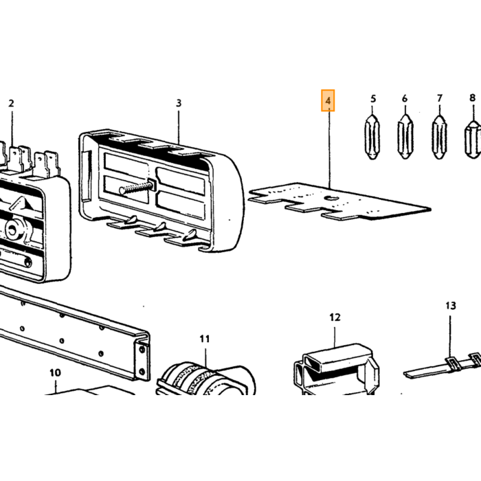 Volvo Fuse holder text  board Volvo repuesto no 667698
