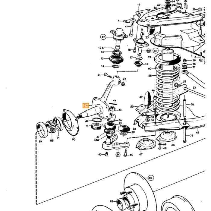 Volvo Casquillo para volante de acoplamiento flexible (hardy disk) Amazon B18 Volvo repuesto no 669871