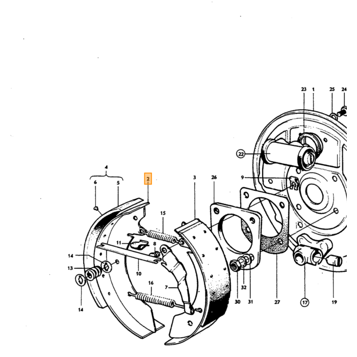 Volvo Cilindro de freno rueda trasera Amazon B18+P1800 22 2 mm sistema de freno único sin limitador de presión de freno Volvo repuesto no 670404