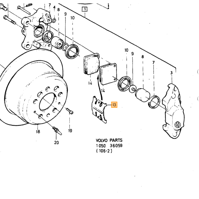 Volvo Damping Veer Volvo repuesto no 670567