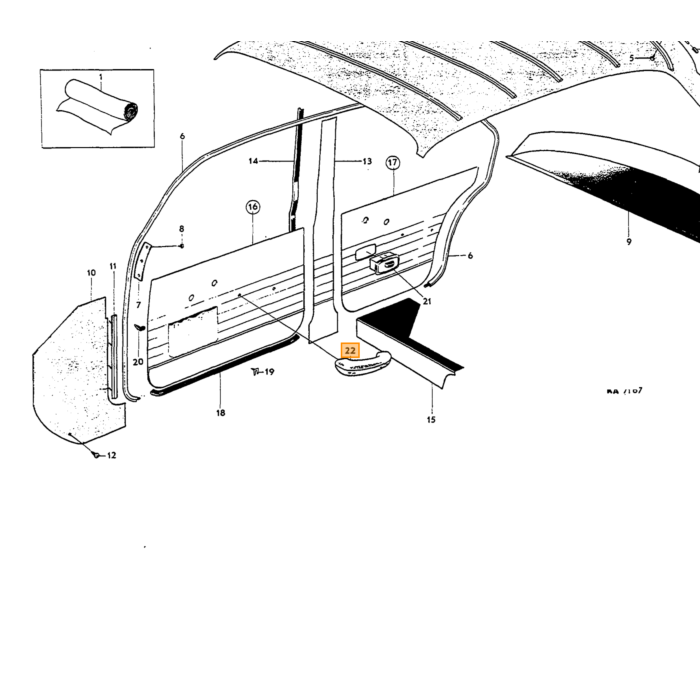 Volvo Embellecedor de cartón en la tapa del maletero Amazon Volvo repuesto no 671066
