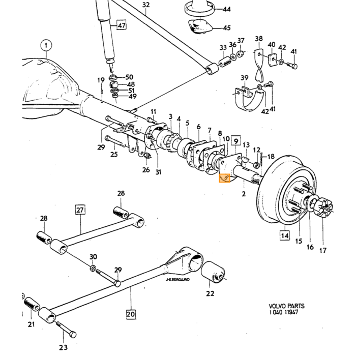 Volvo Junta universal de 61 3 mm x 23 8 mm para eje de 44 5 mm (1217606) sin engrasador 240 760 260 140 164 780 740 Volvo repuesto no 672037