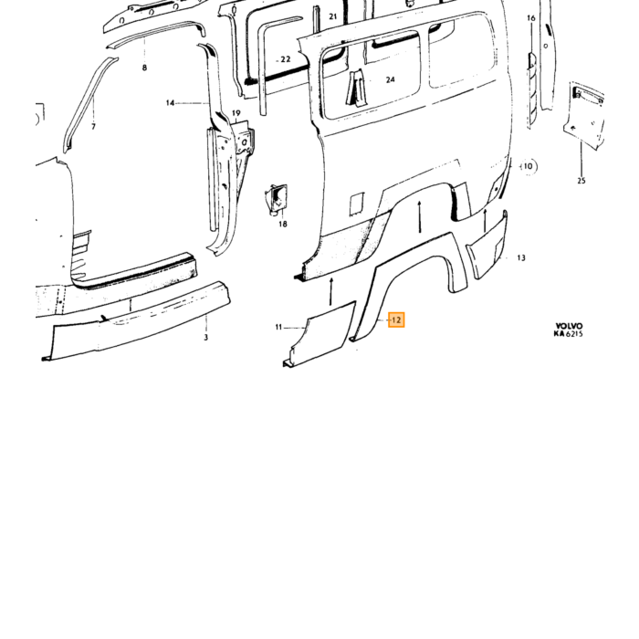 Volvo Llanta de chapa Duett Trasera izquierda y Trasera derecha Volvo repuesto no 672188