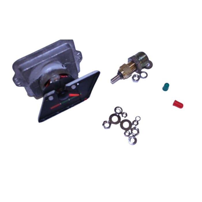 Temperatuurmeter Amazon+PV544 1968-1970 12 volt omgebouwd naar electrisch met rood/groen schaalverdeling. Statiegeld 75 euro