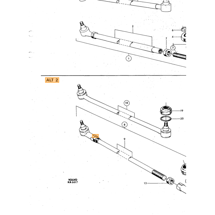 Volvo Mounting  Control arm Front axle Control arm  upper Volvo repuesto no 675098