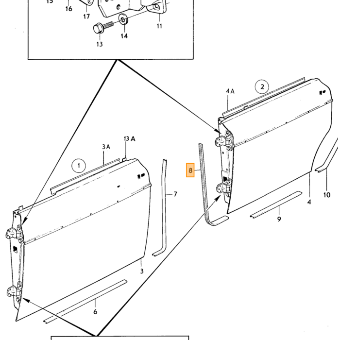 "Manija de Puerta Original Derecha Volvo 140 & 164, NOS, 675488"