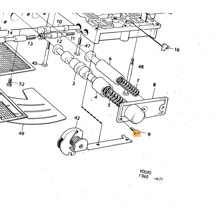 Manguera de goma Volvo para eje de transmisión deslizante 1800 140 164 (eje de transmisión 44mm) Número de pieza Volvo 678824